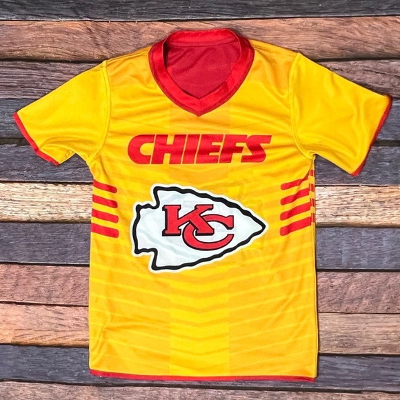 Kansas City Chiefs Reversible NFL Football Flag Boys Kids Youth Jersey - Picture 3 of 6